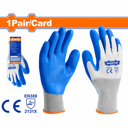 WXG3807Wadfow قفازات لاتكس محببة للاستخدام الشاق