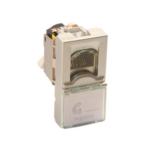 572864Legrandمقبس Arteor RJ45 الفئة 6A UTP وحدة واحدة ألومنيوم ناعم