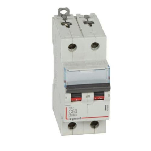 407805Legrandقاطع دارة Legrand DX3 ثنائي القطب 50A بسعة 6kA
