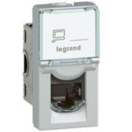 مقبس Legrand Mosaic RJ45 فئة 6 FTP ألومنيوم - موصل شبكة احترافي 1 ...
