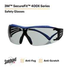 500511312785113Mنظارات 3M SecureFit 400 Series الواقية SF407XSGAF-BLU مع طلاء مضاد للضباب