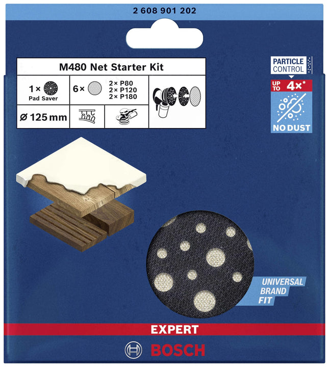 Bosch Tools,2608901202,Mesh sanding disc set Punched Grit size 80-180 (Ø) 125 mm