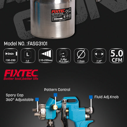 FASG3101Fixtecمسدس الرش الهوائي فيكستك 1.5 ملم FASG3101 احترافي