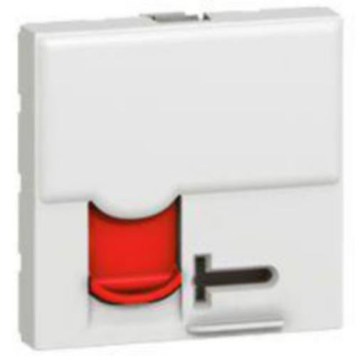 076590Legrandموزاييك - مقبس RJ45 بتحكم الوصول الفئة 6A UTP وحدتان أبيض