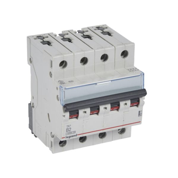 403410Legrandقاطع دائرة Legrand TX3 MCB رباعي الأقطاب 2A منحنى B 6000A