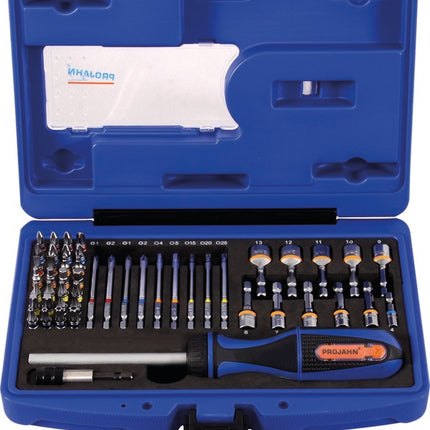 ‎1/4 color bit box 60pcs incl. Ratchet Screwdriver | 4097