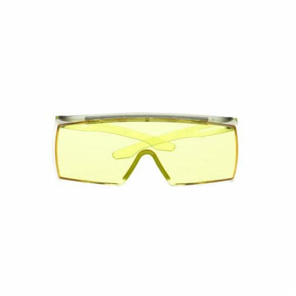 71002031923Mنظارات الأمان 3M SecureFit 3700 Series ذات الذراع الأخضر والعدسة العنبرية