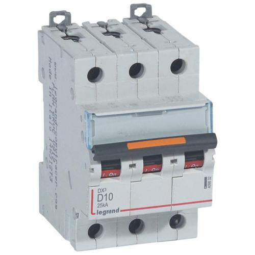 409832Legrandقاطع دورة ليجراند DX3 ثلاثي الأقطاب 10A منحنى D
