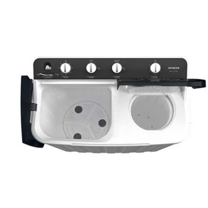 LTT 12JWT MRGHitachiغسالة هيتاشي 12 كيلو حوضين اسود ابيض