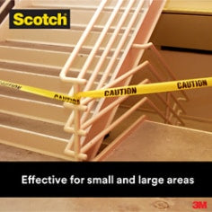 000511285346013Mشريط حاجز Scotch 301 تحذير أصفر 3 بوصة