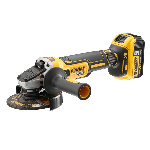 Dewalt 18V XR Brushless 125mm Angle Grinder - 2 X 5Ah