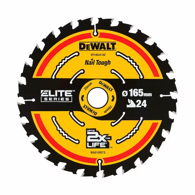 DEWALT,DT10624-QZ,Circular Saw Blade - Elite | 24T - 165mm x 20mm