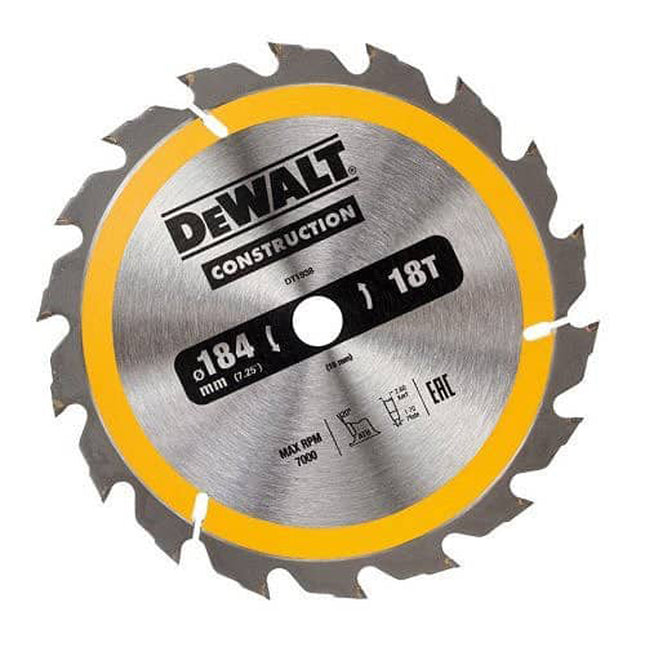 DEWALT,DT1941-QZ,Circular Saw Blade | 18T - 184 x 30 mm