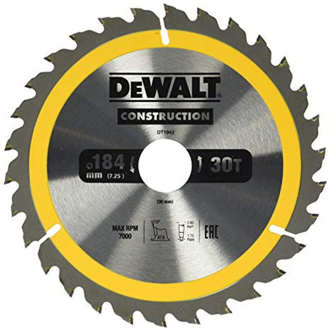 DEWALT,DT1942-QZ,Circular saw blade | 184x30mm 30T (AC)