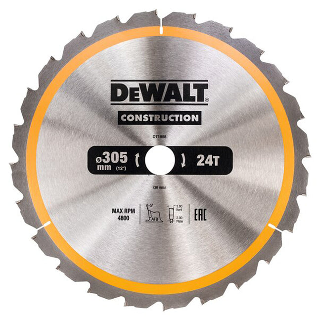 DEWALT,DT1958-QZ,Circular saw blade | 305x30x24t