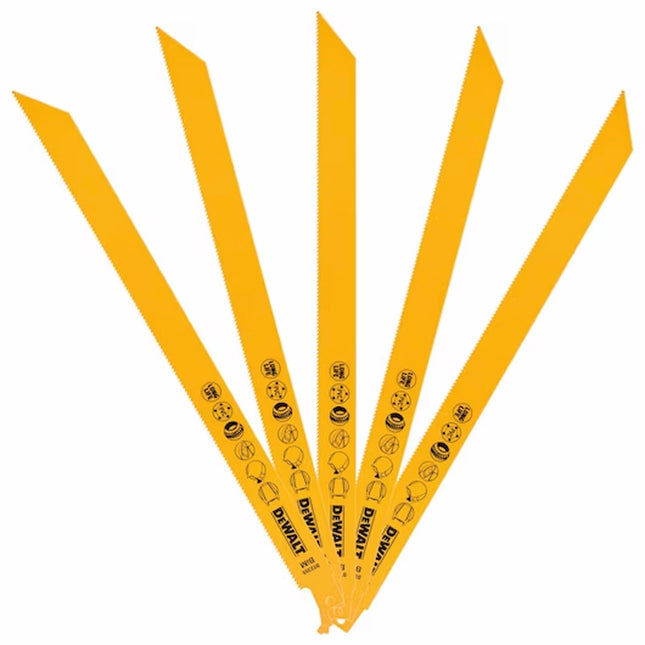 DEWALT,DT2355-QZ,Reciprocating blades – bi metal | 305mm - pack of 5