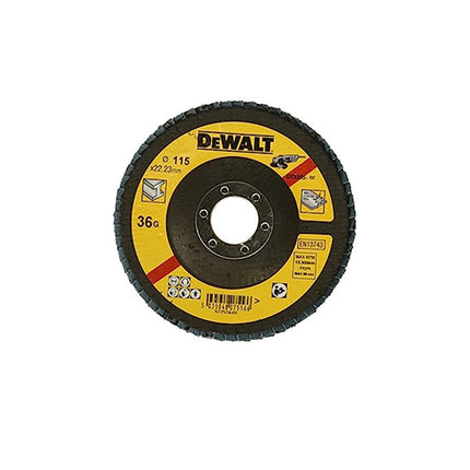 DEWALT,DT3255-QZ,Flap disc | type 29 - angled 115mm - 36 grit - pack of 10