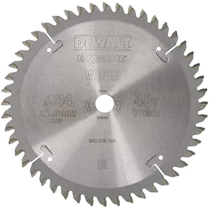 DEWALT,DT4092-QZ,Circular saw blade | 184x16mm 48T - S40 TCG