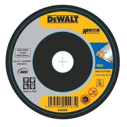 DEWALT,DWA8434SIA-AE,Inox metal grinding wheel T27 | ‎115X3X22mm