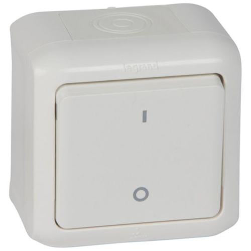 782366Legrandمفتاح فوريكس ثنائي القطب سطحي التثبيت 10AX 250V أبيض