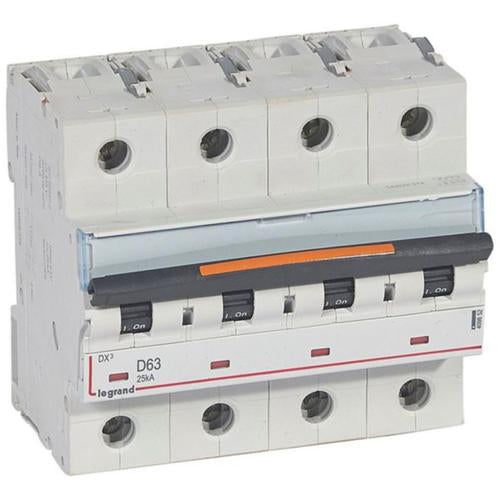 409852Legrandقاطع دارة ليجراند DX3 رباعي الأقطاب 63A منحنى D
