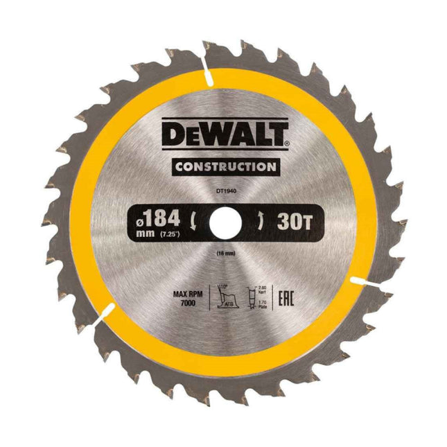 DT1940-QZ /DEWALTشفرة منشار دائري ديوالت DT1940-QZ