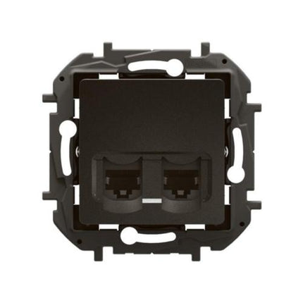 NP4335BKLegrandمقبس نيلوي 2XRJ45 Cat6A STP أسود بموصلات مزدوجة