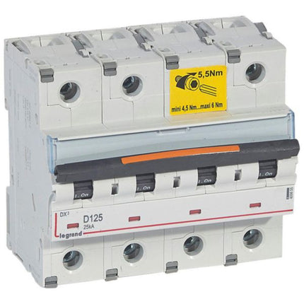 409855Legrandقاطع دارة Legrand DX3 رباعي الأقطاب 125A منحنى D