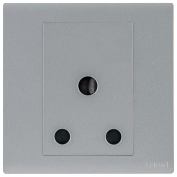 MEC31043SLLegrandمقبس أوبريا أحادي المنفذ معيار بريطاني 15A بدون مفتاح فضي داكن
