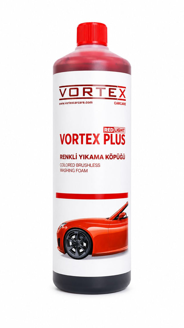 محلول غسيل سيارات قاعدي ممتاز 1 لتر | Vortex Red Plus Brushless