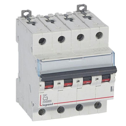 409331Legrandقاطع دارة Legrand DX3 رباعي الأقطاب 3A منحنى C