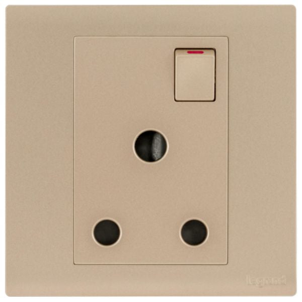 MEC32042RGLegrandمقبس أوبريا أحادي الفتحة BS 15A مع مفتاح ذهبي وردي