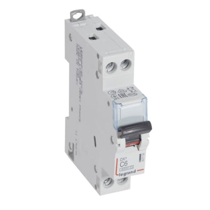 407738Legrandقاطع دارة Legrand DX3 بقطب واحد محايد 6A منحنى C 6kA