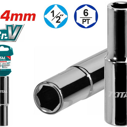 THTST12143LTotal Toolsمقبس سداسي عميق TOTAL 1/2" 14 مم (THTST12143L)