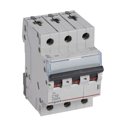 404220Legrandقاطع دائرة MCB TX3 10000A ثلاثي الأقطاب 10A منحنى C