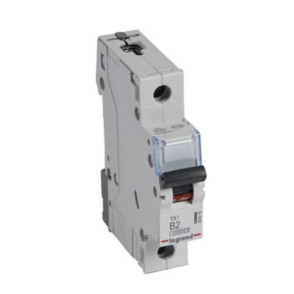404078Legrandقاطع دائرة MCB TX3 بقوة 10000A أحادي القطب 2A منحنى B