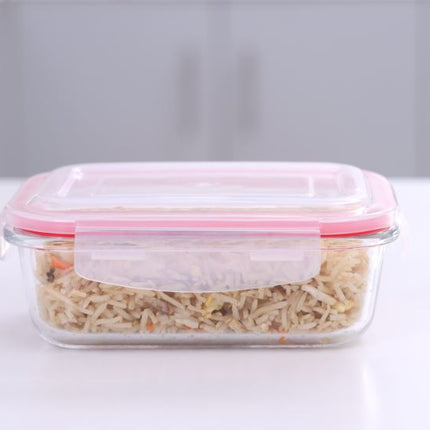 Delcasa 400ml Glass Airtight Container Borosilicate Glass Leakproof Lid | DC1427 , 6294016304267