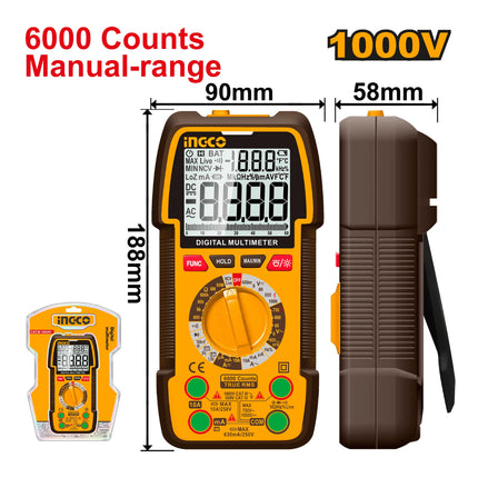 DM310002INGCOجهاز قياس كهربائي رقمي إنجكو DM310002 بتقنية True RMS