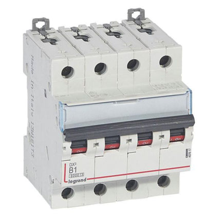 407617Legrandقاطع دائرة Legrand DX3 MCB رباعي الأقطاب 1A منحنى B 6000A