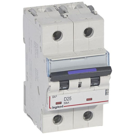 410202Legrandقاطع دائرة ليجراند DX3 ثنائي القطب 25A منحنى D 410202