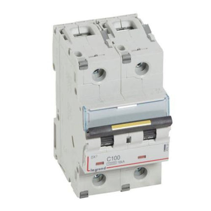409229Legrandقاطع دائرة ليجراند DX3 ثنائي القطب 100 أمبير منحنى C