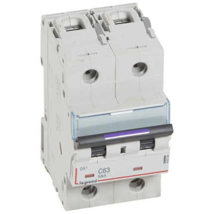 410154Legrandقاطع دارة Legrand DX3 ثنائي القطب 63A منحنى C