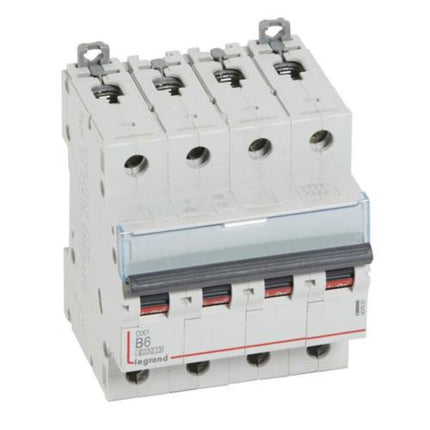 407621Legrandقاطع دائرة Legrand DX3 رباعي الأقطاب 6A من نوع B