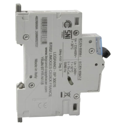 407668Legrandقاطع دوائر Legrand DX3 أحادي القطب 10A منحنى C