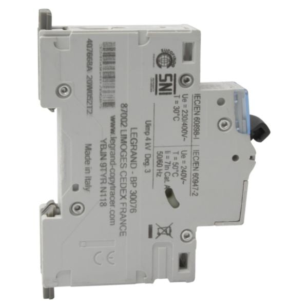 407668Legrandقاطع دوائر Legrand DX3 أحادي القطب 10A منحنى C