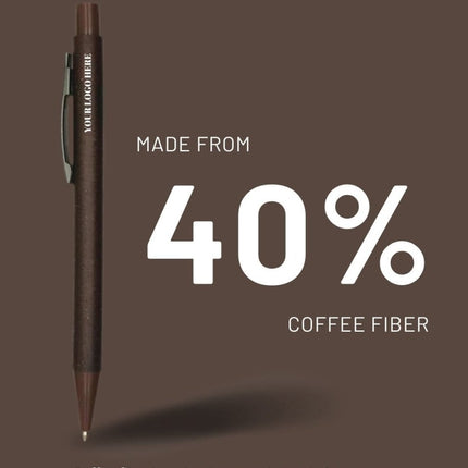 WIPP 5139Toolmart GiftsDEBAR - Coffee Grounds Ball Point Pen - Natural