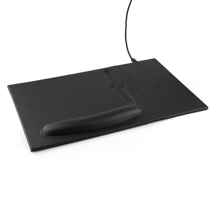 ITWC 1104Toolmart GiftsDOBERAN - @memorii 10W Wireless Charger PU Mouse Pad - Black