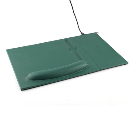 ITWC 1107Toolmart GiftsDOBERAN - @memorii 10W Wireless Charger PU Mouse Pad - Dark Green