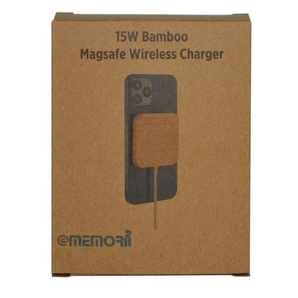 ITWC 156Toolmart GiftsDOMITZ - 15W Square Bamboo Magsafe Wireless Charger