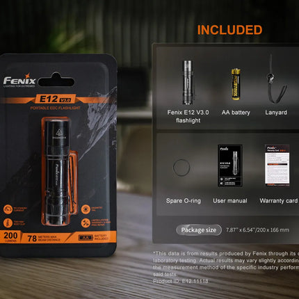 كشاف فينكس المحمول للاستخدام اليومي 200 لومن | E12 V3.0